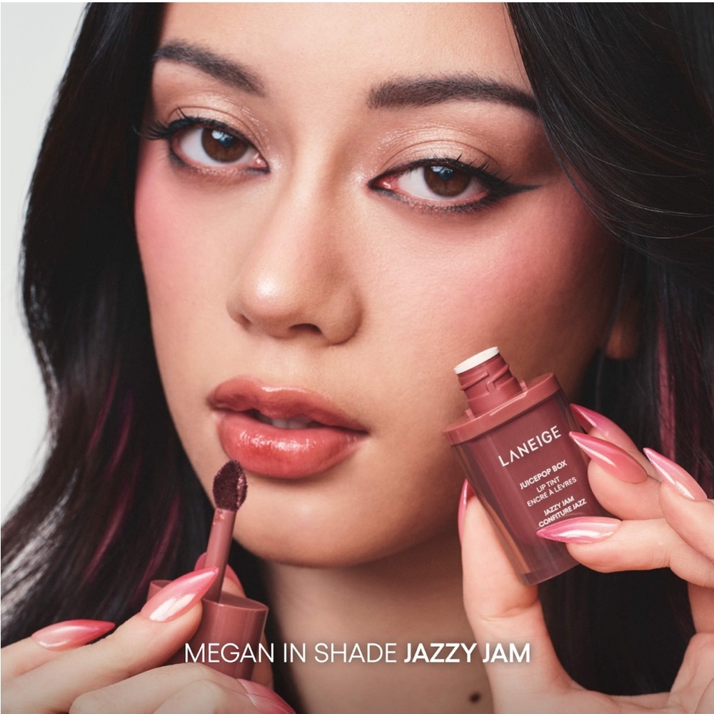 LANEIGEđź’§JuicePop Box Tinted Lip Oil infused Jazzy Jam Rosy Brown NWOB - Picture 6 of 8